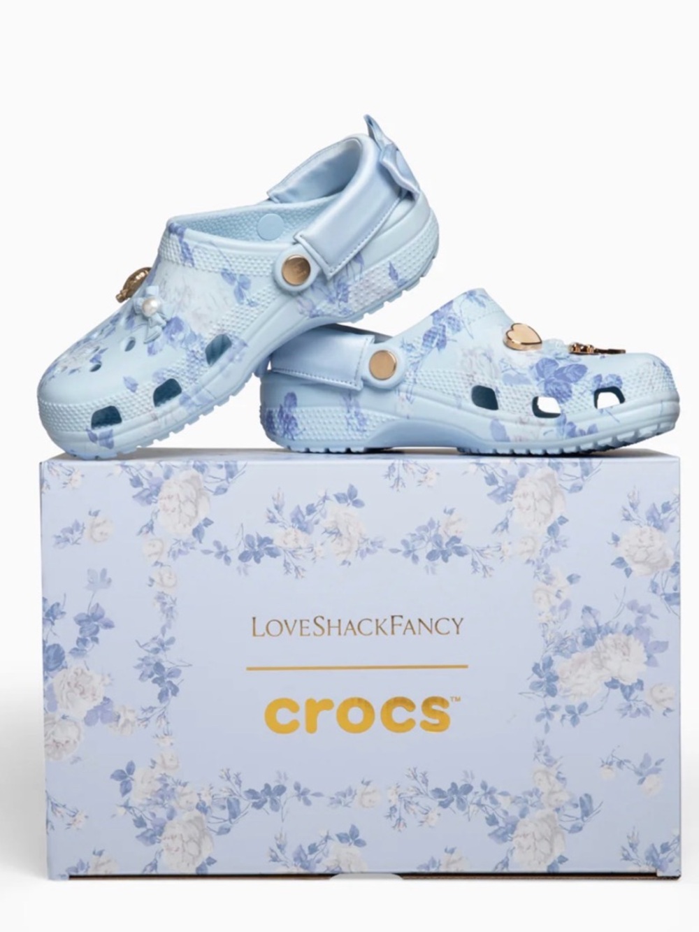 NEW LoveShackFancy X Crocs Blue Classic Clog